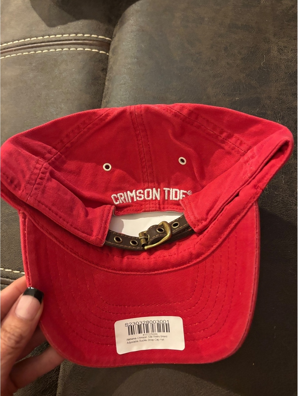 Alabama Crimson Tide Retro Brand Buckle Strap Hat Adjustable NCAA Cap Red - Picture 2 of 3